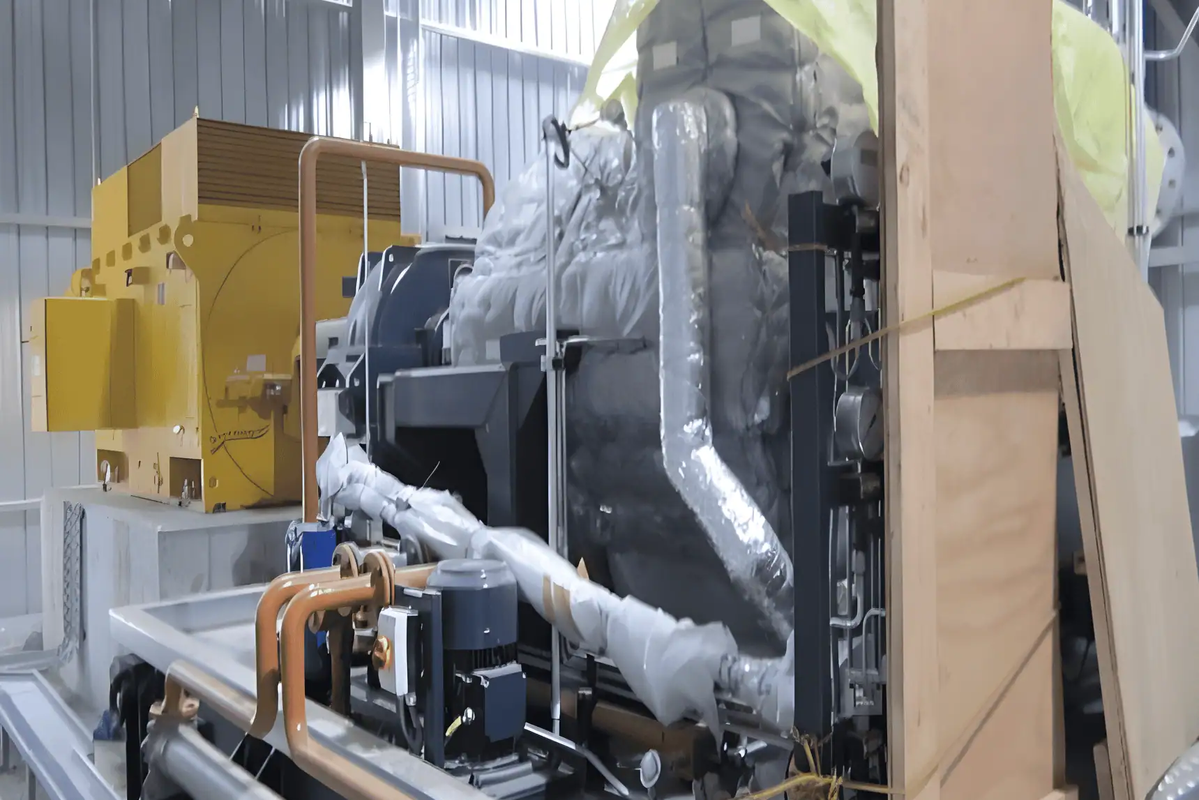 Combined cycle piping installation and high pressure steam lines