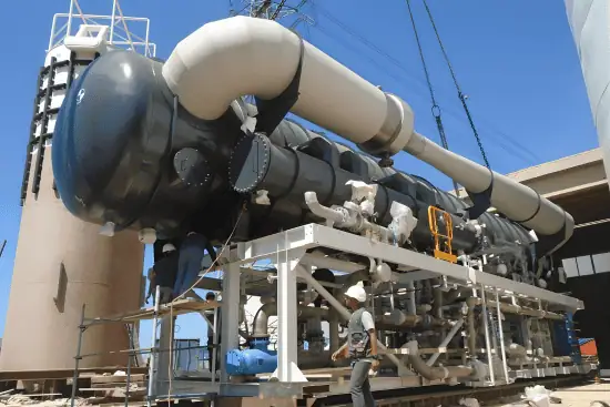 Stainless steel piping fabrication for industrial water treatment plant